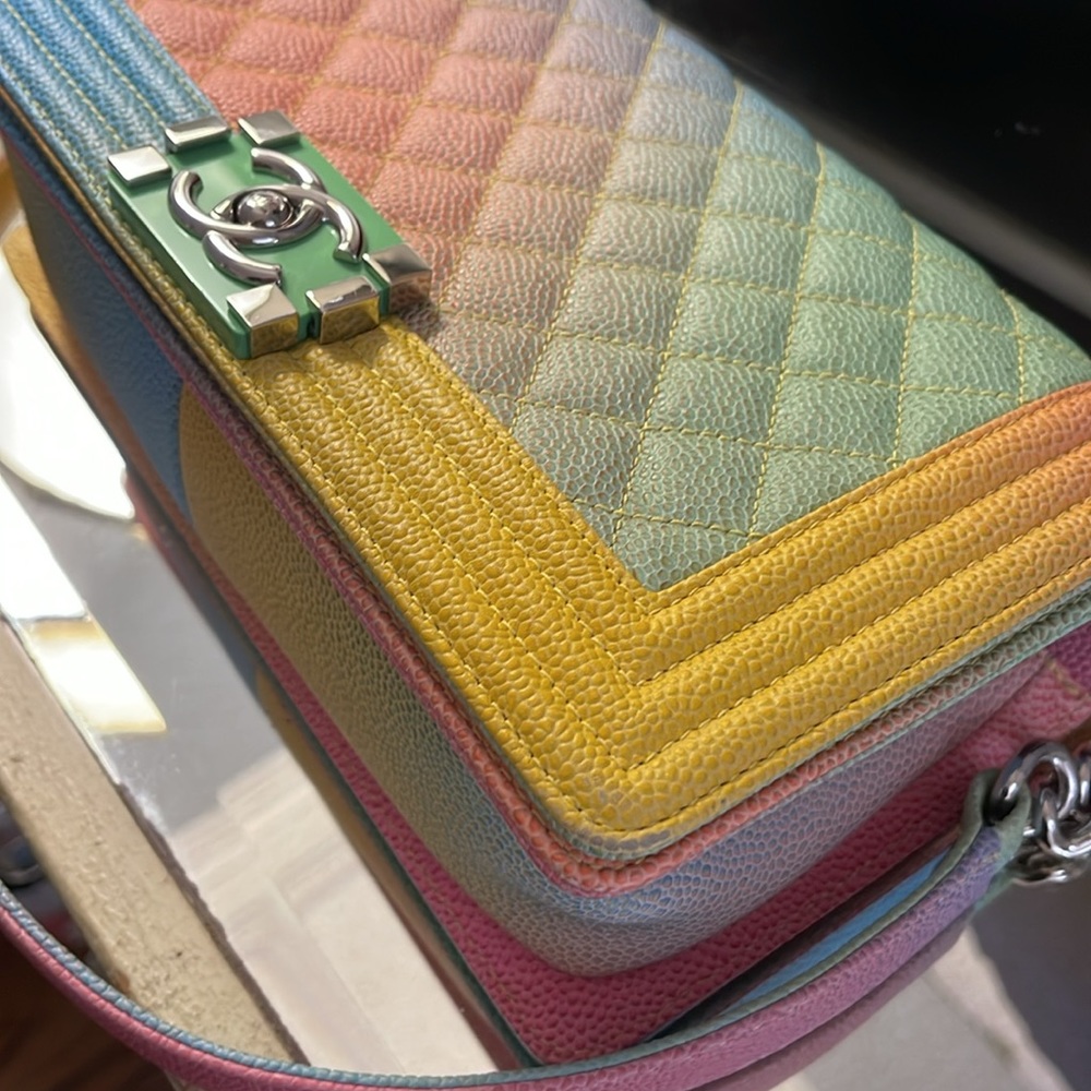 Chanel Medium 2017 Rainbow Boy Bag Perfect Colors! 🌈 - Picture 6 of 16